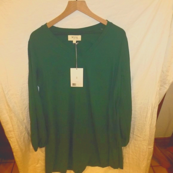 Synergy Organic Green Mini Dress Tunic Size XL WVN NWT - Picture 4 of 10